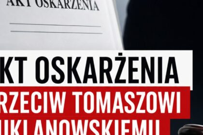 Akt oskarżenia przeciw Tomaszowi Duklanowskiemu. Dziennikarz mówi o groźbie do pięciu lat więzienia