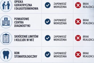 KO i obietnice zdrowotne: pięć deklaracji, zero realizacji – padają konkretne wyliczenia
