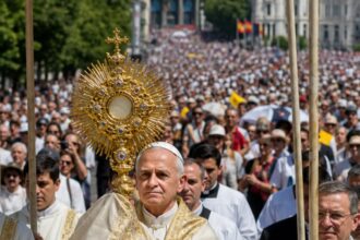 Papież Leon XIV prowadził w Madrycie procesję Bożego Ciała. Ponad 1,2 mln wiernych