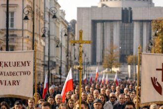 XIX Święto Dziękczynienia w Warszawie: procesja do Świątyni Opatrzności Bożej z relikwiami bł. Bolesławy Lament i ks. Józefa Stanka