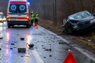 Groźny wypadek w Nowej Górze: cztery osoby, w tym dwoje dzieci, w szpitalu