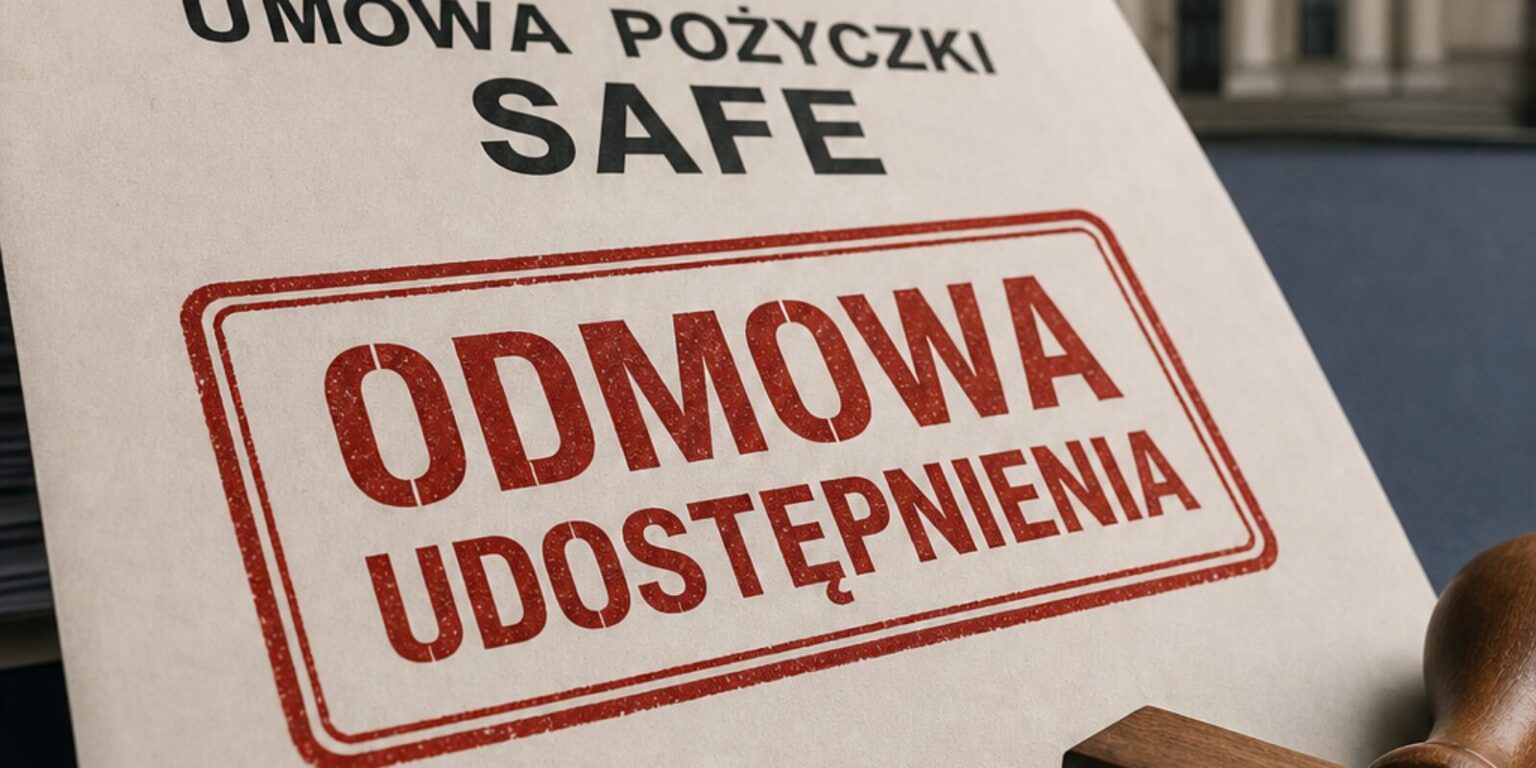Kancelaria Premiera odmówiła udostępnienia umowy pożyczki SAFE. „Prawnicy dla Polski” mówią o skandalu