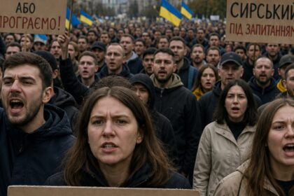 Tysiące Ukraińców wyszły na ulice po decyzji Zełenskiego. Protesty także w sprawie Syrskiego