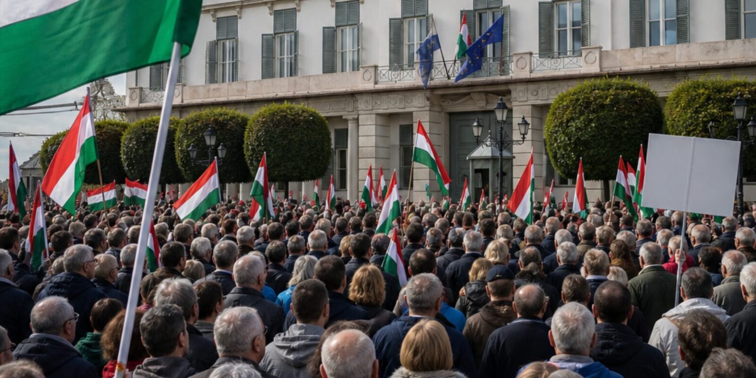 Tysiące Węgrów protestowało w Budapeszcie przeciwko planom usunięcia prezydenta Tamasa Sulyoka